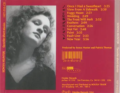 Sonya Hunter - Favorite Short Stories (1991, Heyday # HEY 010-CD) [RE-UP]