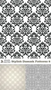 Vectors - Stylish Damask Patterns 8