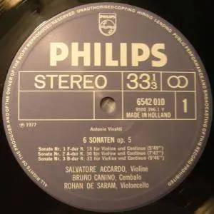 Vivaldi - 6 Sonate Op.5 / 6 Sonate Op.13 "Il Pastor Fido" / 6 Sonate Op.14 (1978) [3LP Box, Vinyl Rip 16/44 & mp3-320 + DVD]