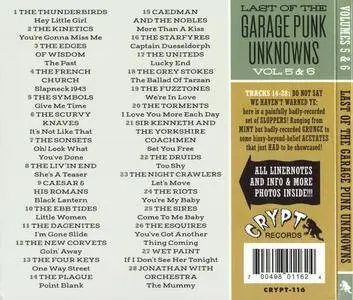 Various Artists - Last Of The Garage Punk Unknowns, Volumes 5 & 6 (2016) {Crypt Records CRYPT116 rec 1965-1967}