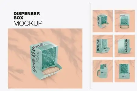 Stirrer Sticks Box Container Mockup 8DSUFYD