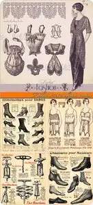 Fashion retro objects vector