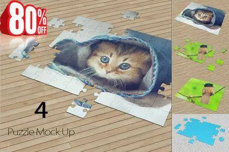 CreativeMarket - Puzzle Mock Up