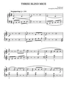 Three blind mice (Easy Piano)