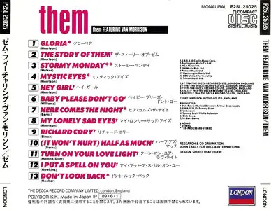Them - Them Featuring Van Morrison (1989) [London P25L 25025, Japan]