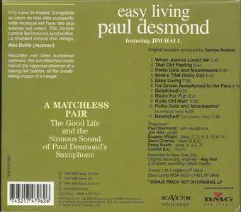 Paul Desmond - Easy Living (1966) {Featuring Jim Hall, RCAVICTOR Gold Series 74321747962 rel 2000}