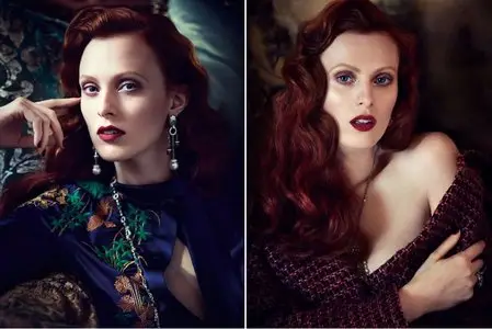 Karen Elson and Henrik Fallenius by Alexi Lubomirski for Vogue Mexico October 2014