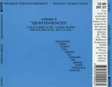 Gervay Briot - Quintessences (1985) {Baillemont Productions CD925 rel 1991} (Volume 4of6}