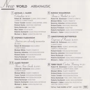 Arraymusic Ensemble - New World (1993) {Artifact ART-006} (Terry Riley, Michael J. Baker, James Tenney et al.)