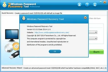 Tenorshare Windows Password Recovery Tool Professional 6.0.0