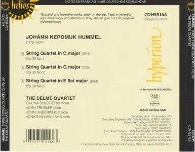 The Delmé Quartet - Hummel: Three String Quartets (2005) (Repost)