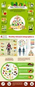 Vectors - Healthy Lifestyle Infographics 5