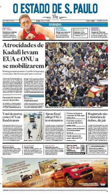 Jornal O Estado de SP em PDF, Sábado, 26 de Fevereiro de 2011