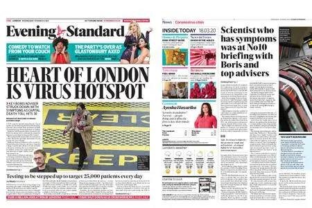 London Evening Standard – March 18, 2020