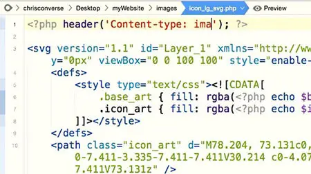 Lynda - Design the Web: CSS-Controlled SVG with PHP