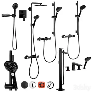 3dsky - Refill HANSGROHE Set 1   Ecostat   Metropol   Talis with adjustable shower head 3317630 - 3D Model