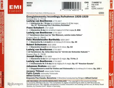 Jaques Thibaud, Pablo Casals, Alfred Cortot - Beethoven, Schubert, Mendelssohn, Schumann, Haydn, Brahms (1991)