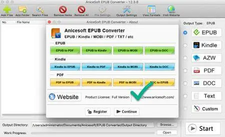 AniceSoft EPUB Converter for Mac v12.3.6