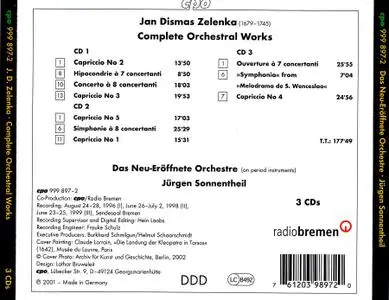 Jürgen Sonnentheil, Das Neu-Eröffnete Orchestra - Jan Dismas Zelenka: Complete Orchestral Works (2001)