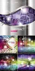 Glowing Futuristic Backgrounds Vector