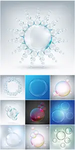 Colorful backgrounds with bubbles vector
