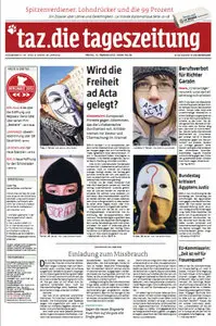 Tageszeitung TAZ vom 10 Februar 2012