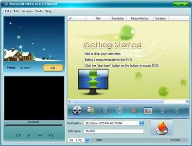 3herosoft MPEG to DVD Burner 3.7.0.1027