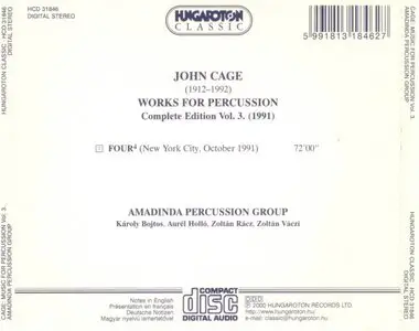 John Cage - Four4 - Works for Percussion Vol.3 (2000)