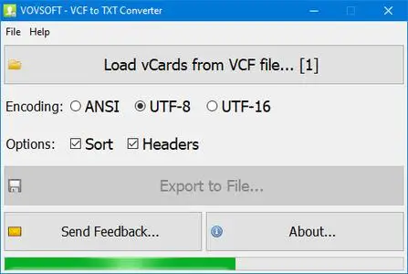 VovSoft VCF to TXT Converter 3.0 Multilingual