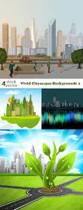Vectors - Vivid Cityscapes Backgrounds 3