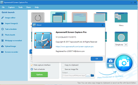 Apowersoft Screen Capture Pro 1.2.6 (Build 13/01/2017) Multilingual