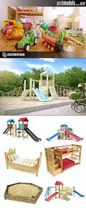 Archmodels Vol 69 - Children Playgrounds & Children Equipment