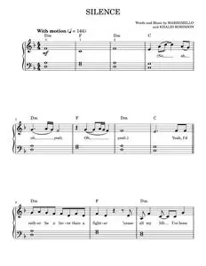 Silence (feat. Khalid) - Khalid, Marshmello (Easy Piano)