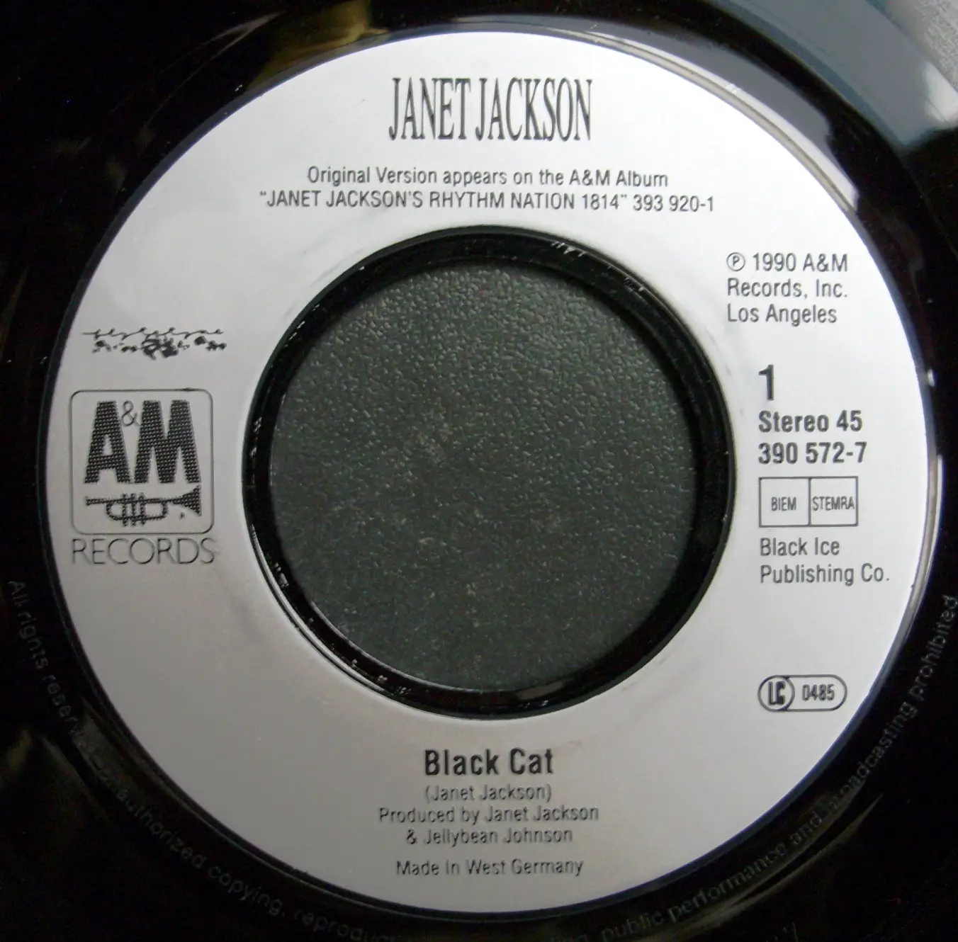 Janet Jackson - Black Cat (1990) 7` single 45RPM - A&M Records (24bit/96kHz)