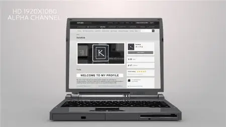 3D Transparent Laptop Open - After Effects Motion Graphics (Videohive)