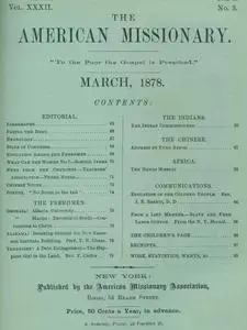 «The American Missionary — Volume 32, No. 03, March, 1878» by Various