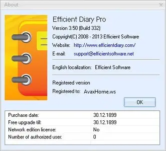 Efficient Diary Pro 3.50 Build 332 + Portable
