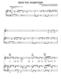 (Hey Why) Miss You Sometime - P!nk, Pink (Piano-Vocal-Guitar)