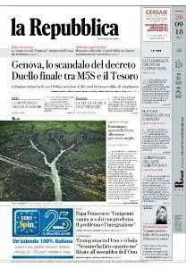 la Repubblica - 26 Settembre 2018