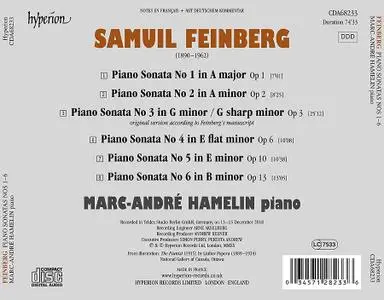 Marc-André Hamelin - Samuil Feinberg: Piano Sonatas Nos. 1-6 (2020)