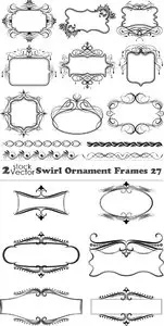 Vectors - Swirl Ornament Frames 27