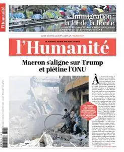 L'Humanite du Lundi 16 Avril 2018