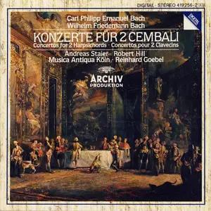 Reinhard Goebel, Musica Antiqua Köln - C.P.E. Bach & W.F. Bach: Concertos for two harpsichords (1986)