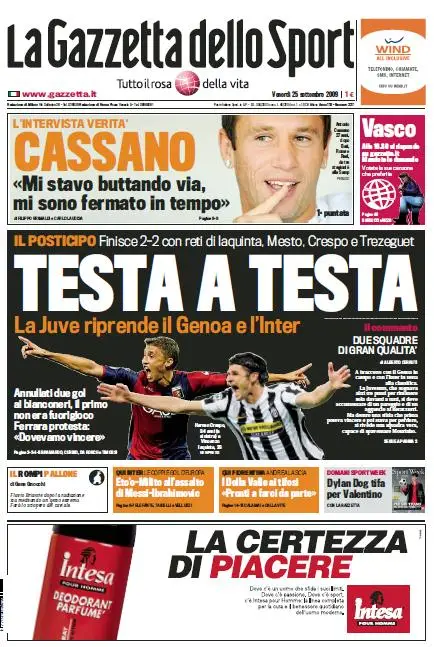 La Gazzetta dello Sport (25-09-09)