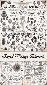 Royal Vintage Elements Vector