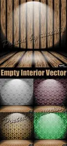 Empty Vintage Interior Vector