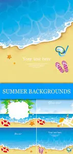 Summer Tropical Backgrounds Vector