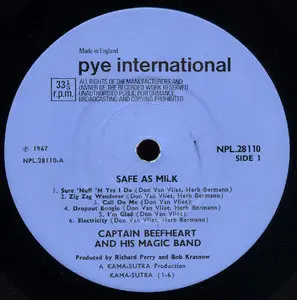 Captain Beefheart and His Magic Band - Safe As Milk (Pye Intl. 1967) 24-bit/96kHz Vinyl Rip