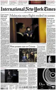 International New York Times March 25 2014