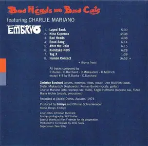 Embryo featuring Charlie Mariano - Bad Heads And Bad Cats (1976) {1999 Disconforme SL} **[RE-UP]**